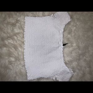 H&M white off-shoulder crop top